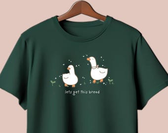 Lets Get This Bread Shirt | Kawaii Duck TShirt | Harajuku Clothes |  Duck Lover Shirt | J-Fashion | Cottage Core Clothes | Yume Kawaii