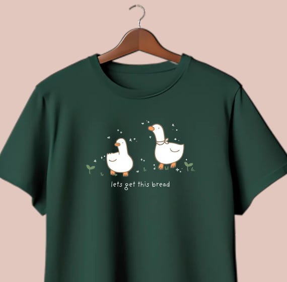 Lets Get This Bread Shirt | Kawaii Duck TShirt | Harajuku Clothes |  Duck Lover Shirt | J-Fashion | Cottage Core Clothes | Yume Kawaii