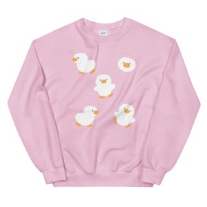 Kawaii Duck Sweatshirt Cute Duck Sweater Pastel Goth Hoodie Harajuku Longsleeve JFashion Clothing Fairy Kei Clothes Yume Kawaii Pullover Top