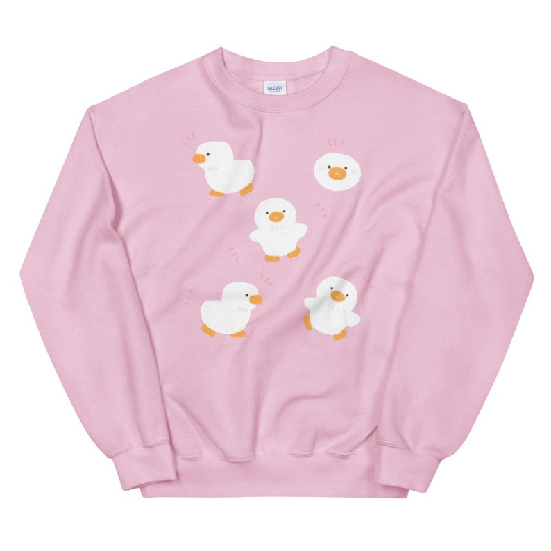 Kawaii Duck Sweatshirt Cute Duck Sweater Pastel Goth Hoodie Harajuku Longsleeve JFashion Clothing Fairy Kei Clothes Yume Kawaii Pullover Top