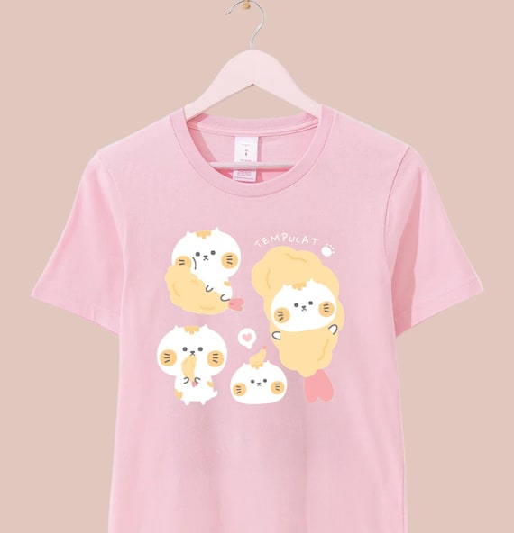 Tempura Cat Shirt | Kawaii Cat Shirt | Asian Food Pun Shirt | Gift for Foodie | Harajuku Fashion