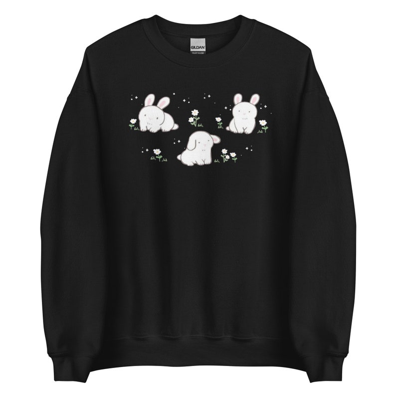 Kawaii Bunny Sweatshirt Cute Rabbit Sweater Harajuku Hoodie Cottagecore