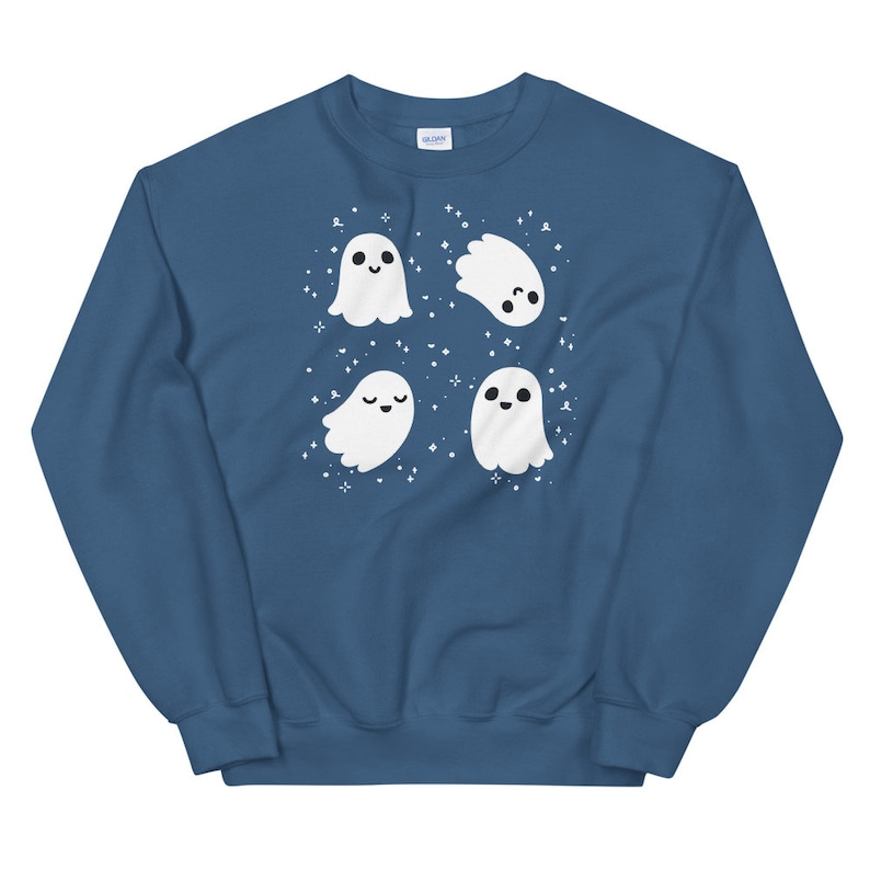Kawaii Ghost Sweatshirt Cute Ghosts Sweater Kawaii Halloween Hoodie Yami Kawaii Top Yume Kawaii Clothes Creepy Cute Clothing Harajuku Hoodie