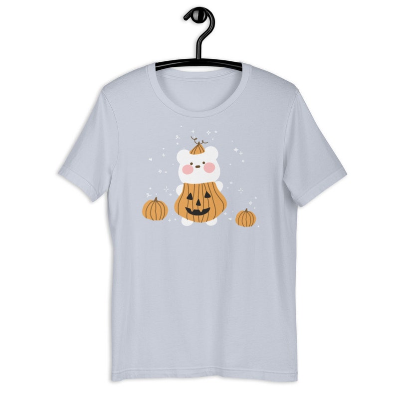 Kawaii Pumpkin Bear Shirt Kawaii Halloween Tshirt Cute Pumpkin Tee Harajuku Top Yami Kawaii Clothes Pastel Goth Shirt Creepy Cute Clothing