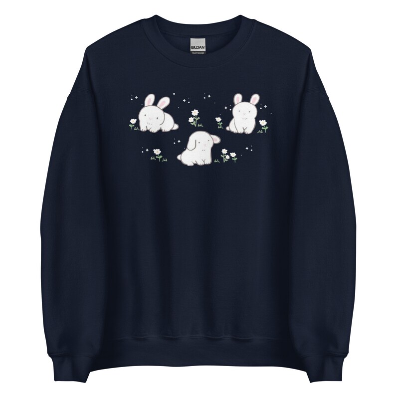 Holiday Rabbit Sweaters Kawaii Bunny Sweatshirt Cute Rabbit Sweater Harajuku Hoodie Cottagecore ...