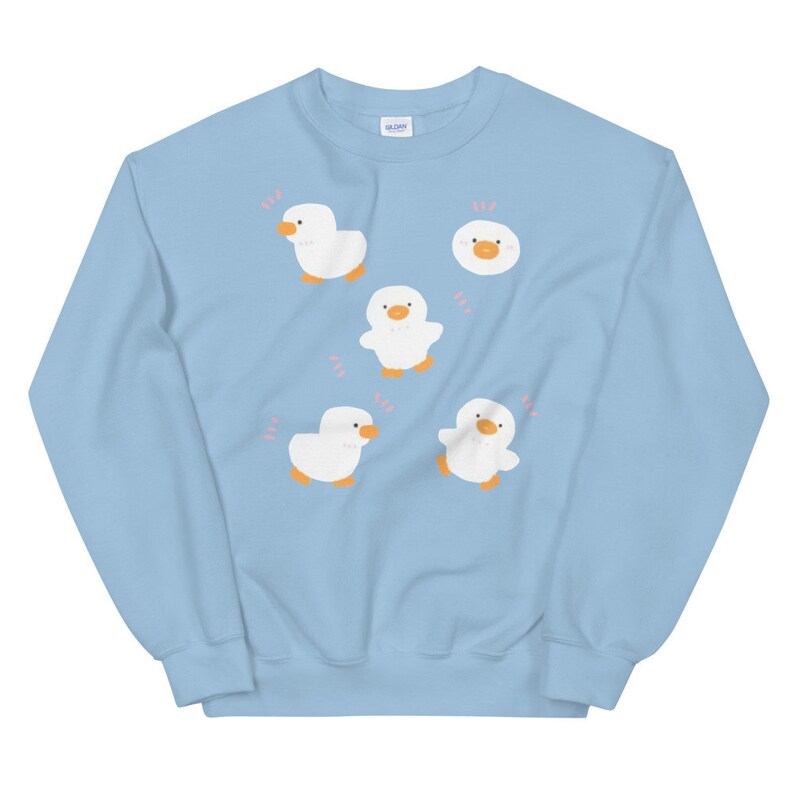 Kawaii Duck Sweatshirt Cute Duck Sweater Pastel Goth Hoodie Harajuku Longsleeve JFashion Clothing Fairy Kei Clothes Yume Kawaii Pullover Top