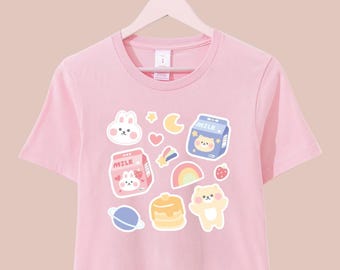 Kawaii Food Shirt | Yume Kawaii Graphic Tee | Dreamy Kawaii Shirt | Pastel Aesthetic Tee | Harajuku Style | Kidcore T-Shirt | Cutecore Top