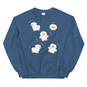 Kawaii Duck Sweatshirt Cute Duck Sweater Pastel Goth Hoodie Harajuku Longsleeve JFashion Clothing Fairy Kei Clothes Yume Kawaii Pullover Top