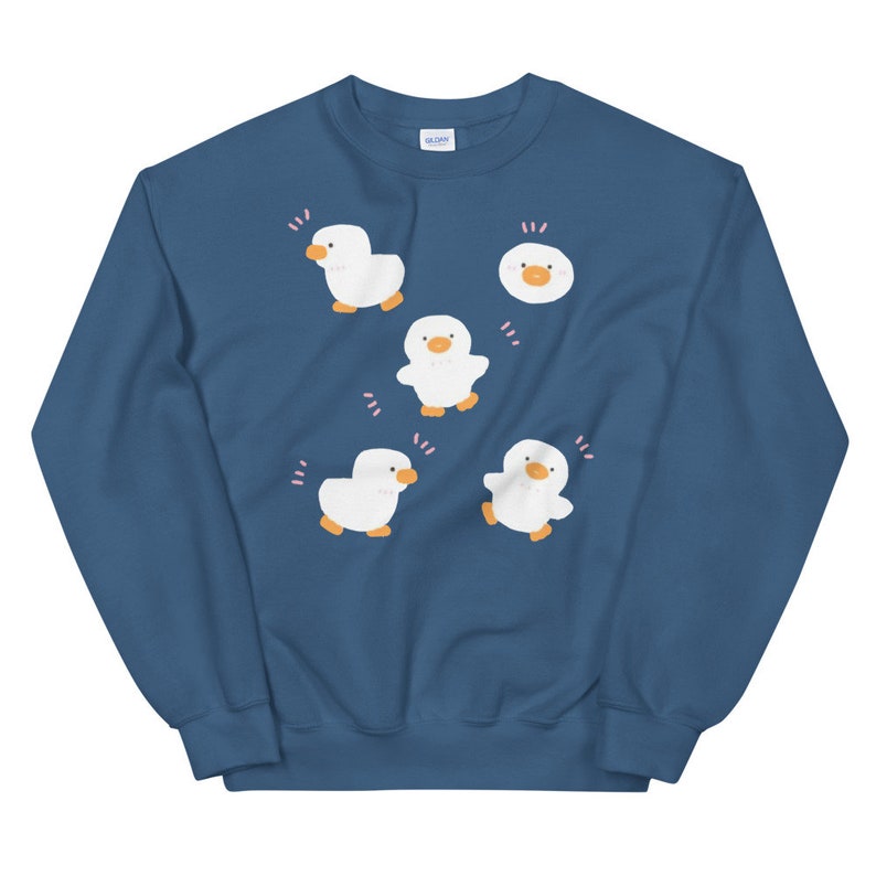 Kawaii Duck Sweatshirt Cute Duck Sweater Pastel Goth Hoodie Harajuku Longsleeve JFashion Clothing Fairy Kei Clothes Yume Kawaii Pullover Top