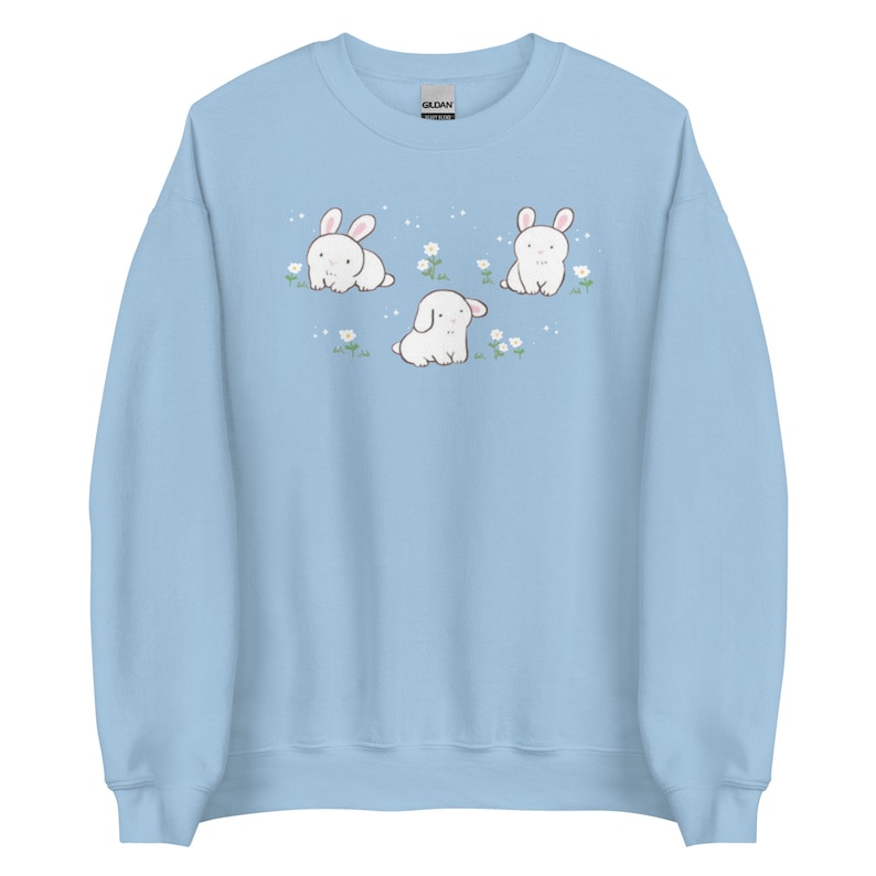 Kawaii Bunny Sweatshirt Cute Rabbit Sweater Harajuku Hoodie Etsy