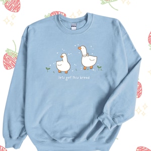 Pastel Duck Sweatshirt | Cottage Core Duck Sweater | Quirky Animal Pullover