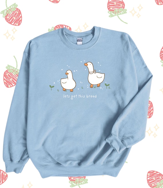 Pastel Duck Sweatshirt | Cottage Core Duck Sweater | Quirky Animal Pullover