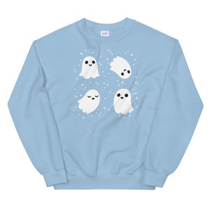 Kawaii Ghost Sweatshirt Cute Ghosts Sweater Kawaii Halloween Hoodie Yami Kawaii Top Yume Kawaii Clothes Creepy Cute Clothing Harajuku Hoodie