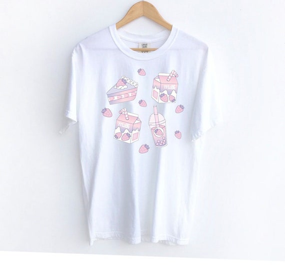Strawberry Kawaii Shirt Kawaii Pastel Clothing Yume Kawaii Etsy
