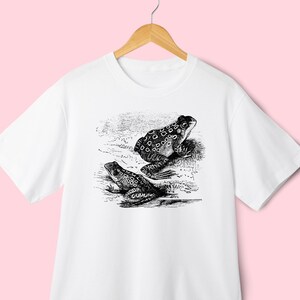 Frog Shirt Nature Botanical Aesthetic Clothing Goblincore Frog and Toad Vintage Cottagecore Clothing Academia Alt Shirt Alternative Clothing