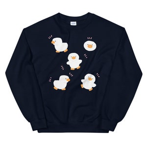 Kawaii Duck Sweatshirt Cute Duck Sweater Pastel Goth Hoodie Harajuku Longsleeve JFashion Clothing Fairy Kei Clothes Yume Kawaii Pullover Top
