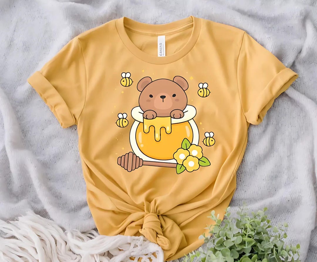 Kawaii Bear Shirt Honey Bear Tshirt Pastel Kawaii Clothing Yume
