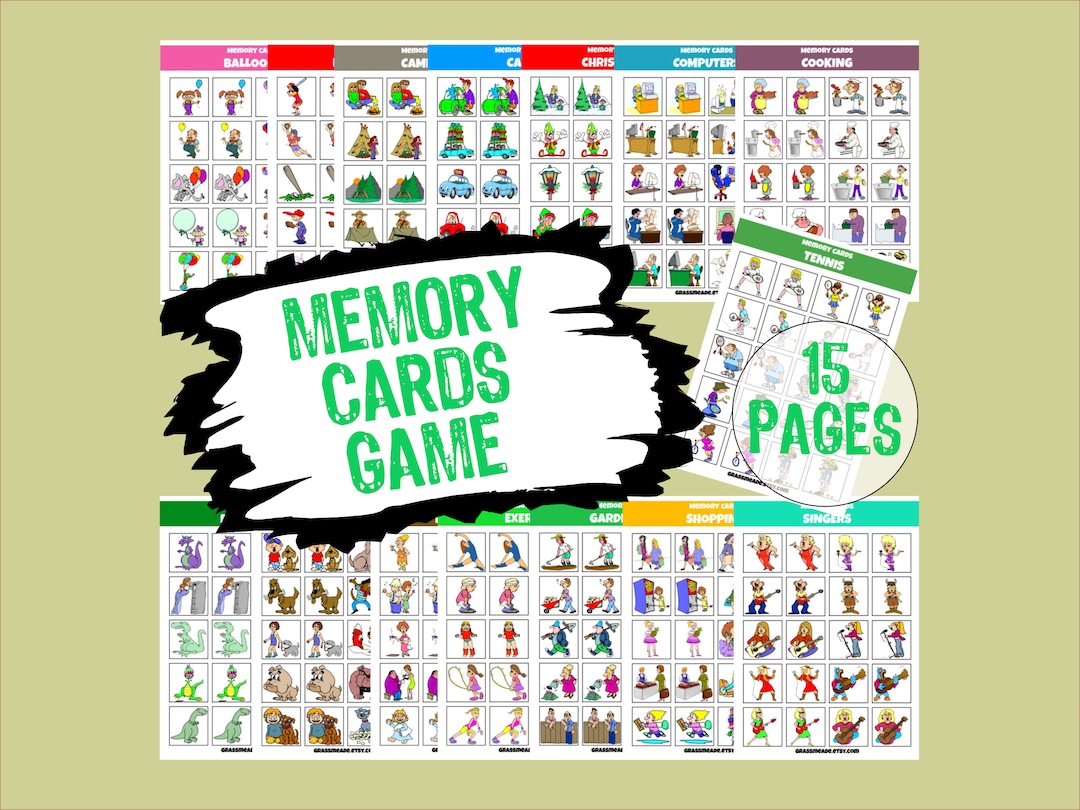 Memory Card Game Printable