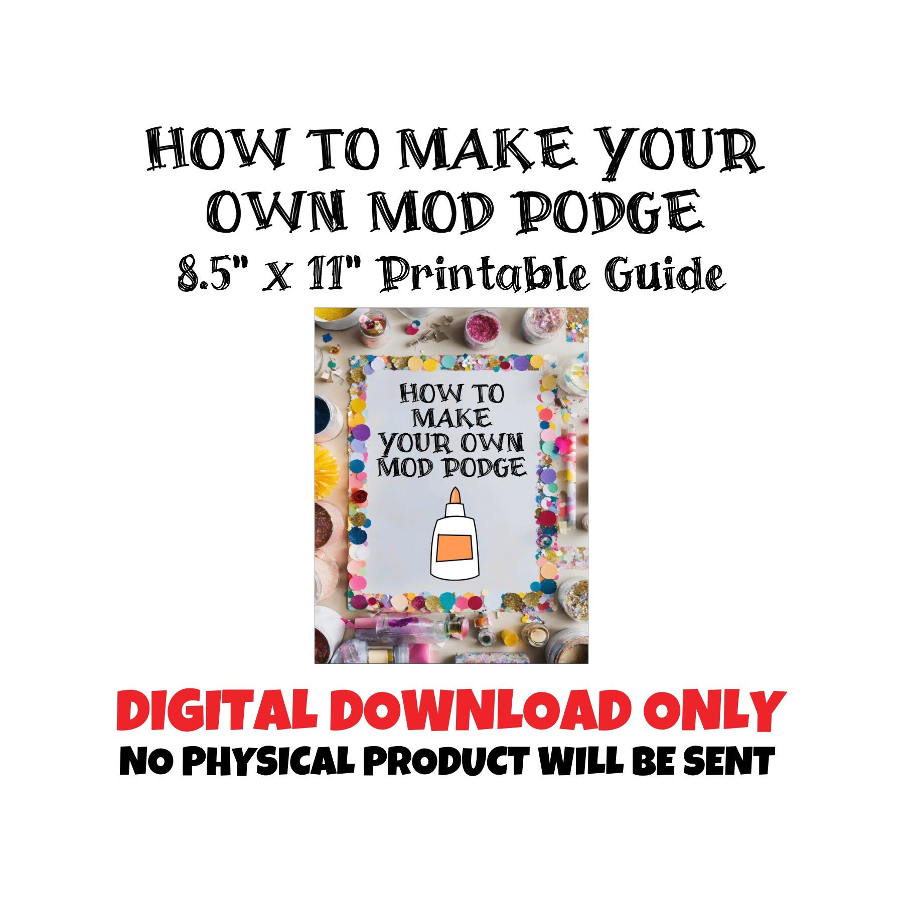 How to Make Your Own Mod Podge Printable Money Saving Guide - Etsy