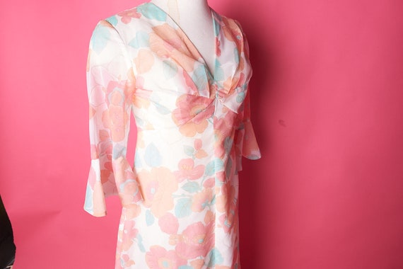 1970’s Floral Polyester Dress - image 4