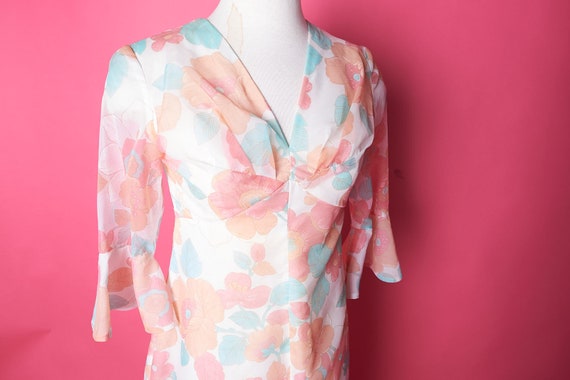 1970’s Floral Polyester Dress - image 3