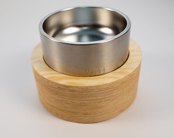Yeti Raised Dog Bowl Stand || Elevated Pet Bowl Feeder || Mid Century Modern Dog Feeder || Dog Food Stand || Dog Feeding Station