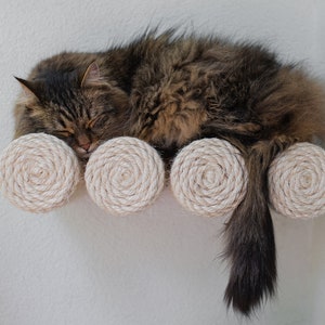 Cat Steps for wall, big climbing stairs, climbing post for large cats, cat tree, sisal scratcher, cat condo, pet furniture, cat wall shelves