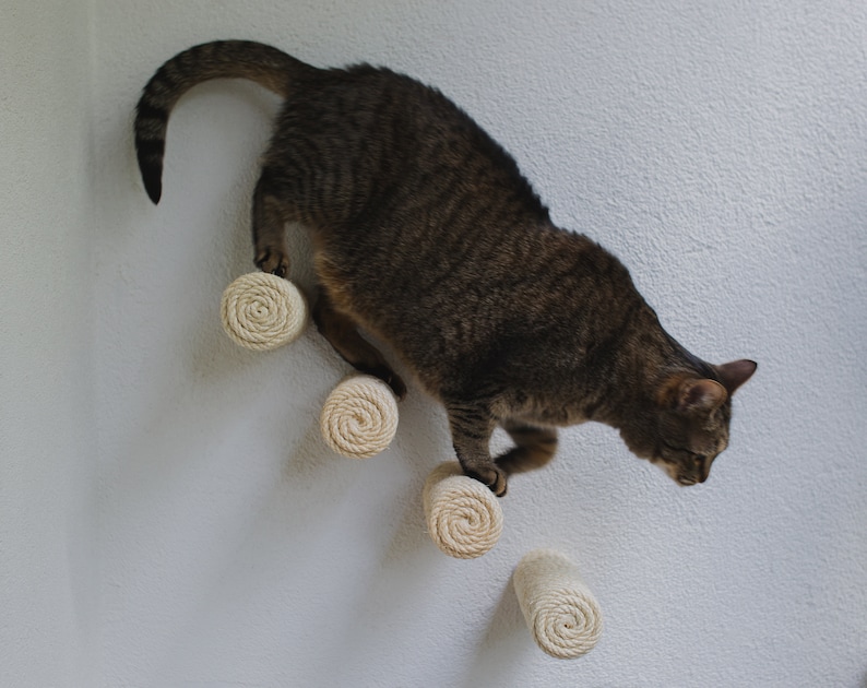 Cat Climbing Wall Step Cat Sisal Scratching Post Cat Stairs Etsy