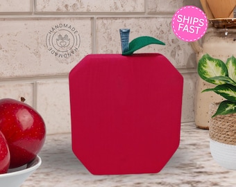 Farmhouse Apple Decor Farmhouse Apple Gift Rustic Wood Apple Kitchen Decor Wooden Apple Wood Decor Apple Orchard Gifts Apple Shelf Sitters