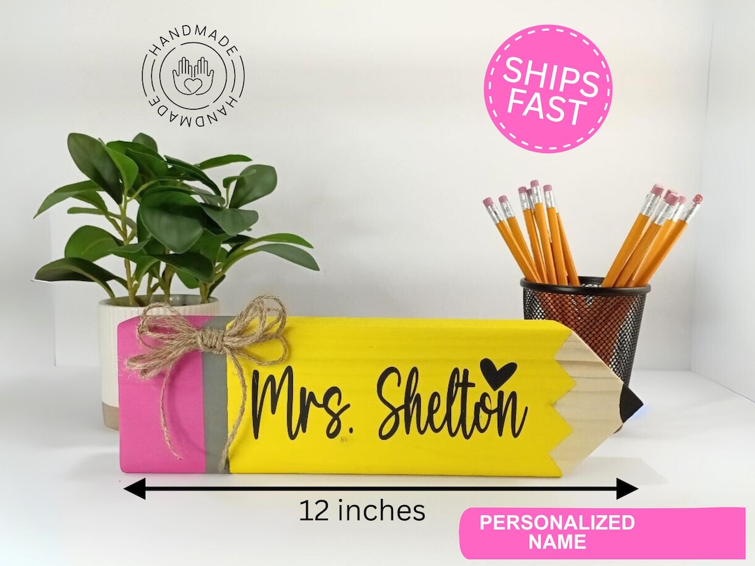 Personalized Teacher Gift Personalized Teacher Appreciation Gift Teacher Personalized Gift For Teacher Personalized Teacher Pencil Nameplate