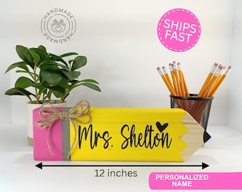 Personalized Teacher Gift Personalized Teacher Appreciation Gift Teacher Personalized Gift For Teacher Personalized Teacher Pencil Nameplate