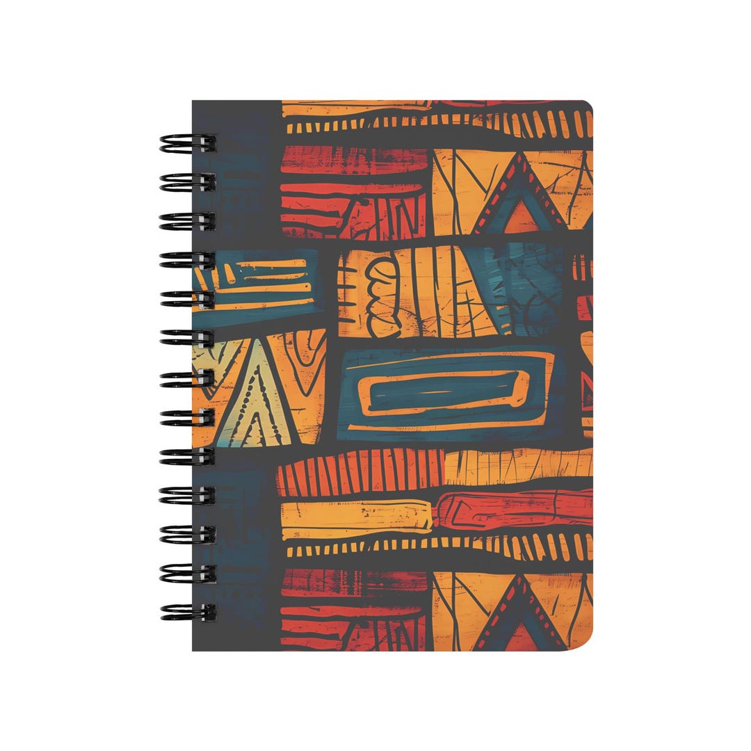 African Tribal Art Spiral Notebook: Afrocentric Design Journal - Etsy