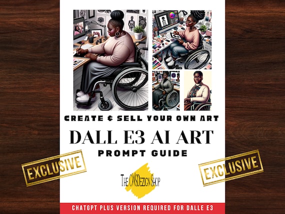 Dall-E3 & ChatGPT AI Art Prompt Guide: Disabled Black Women Creatives (PDF)