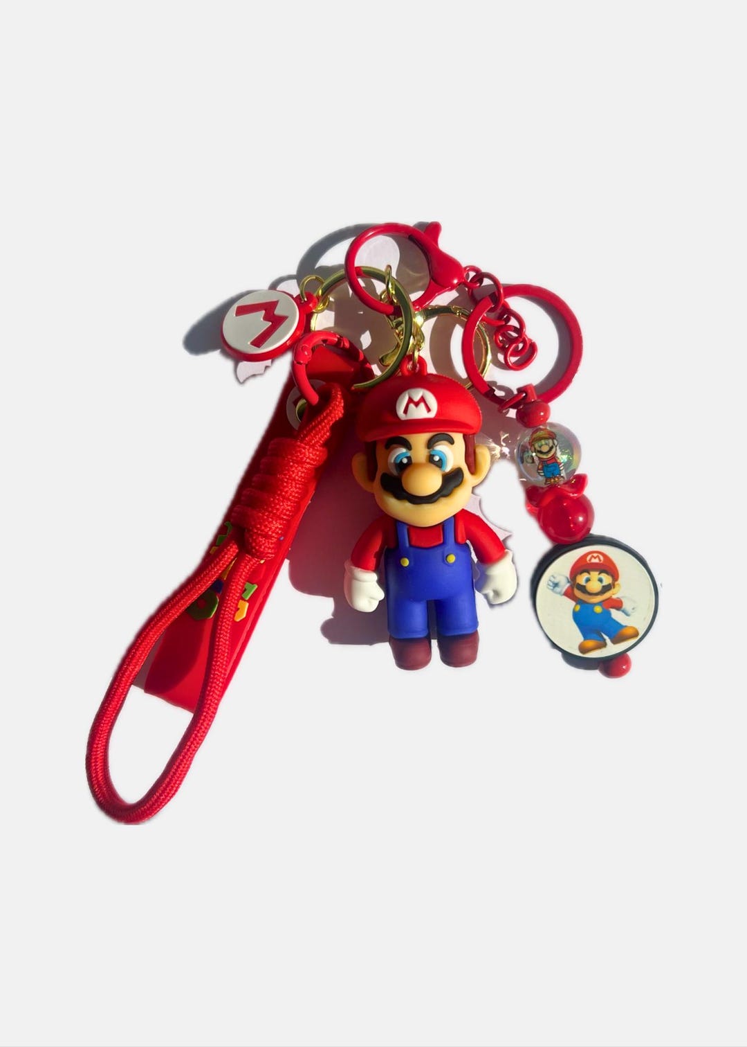 Game Case Keychain Gamer Inspired Keychain | Red Hat Character Bag Charm | Video Game ...
