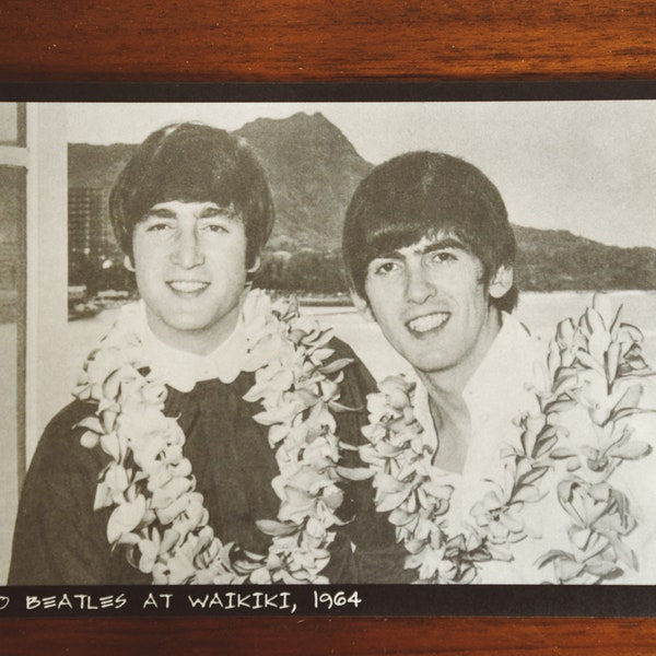 Vintage Hawaiian Postcard - Beatles in Hawaii - Old Hawaii - Black and White Postcard