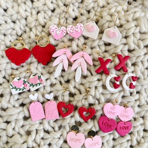 Valentine's Day Earrings - Clay Earrings - Jewelry Gifts for Her