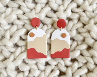 Polymer Clay Earrings - Sunset Earrings