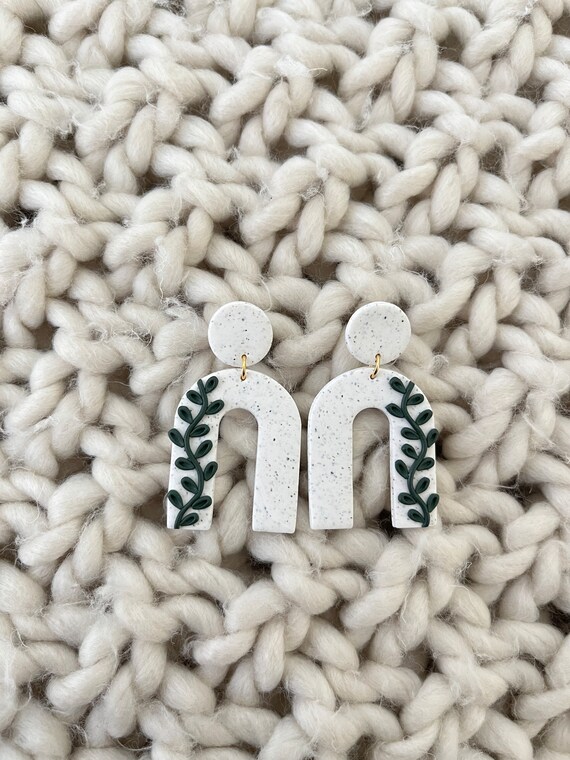 White speckled polymer clay deals