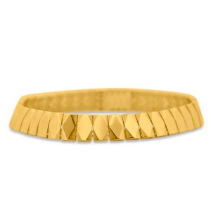14k Yellow Gold Bangle Cuff Bracelet | Solid Gold Bangle | Gold Minimalist Bracelet | Stacking Gold Cuff | Gold Bracelet for Womens