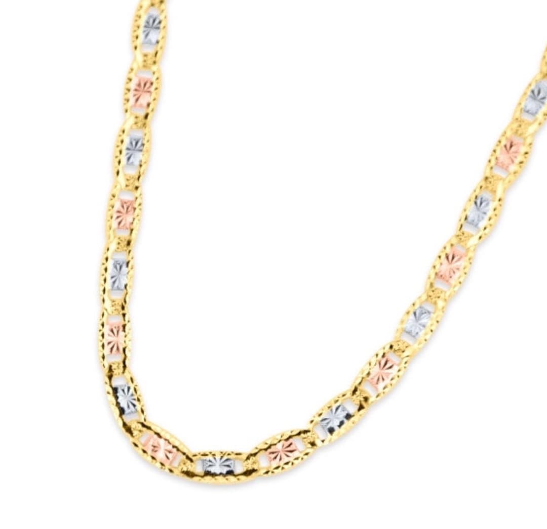 The World Jewelry Center 14k Tri-Color Gold Religious