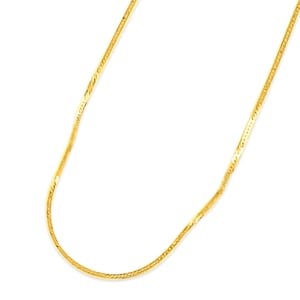 14k Solid Gold Herringbone Chain | Herringbone Chain Necklace | 14kt Gold Snake Chain | Herringbone Liquid Link | 1.5mm wide |multiple Sizes