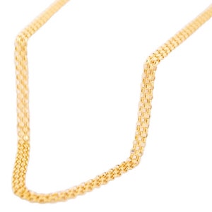 14k Yellow Gold Bismark Chain Choker Necklace | Gold Bismarck Chain | Fancy Bismarck Chain | 14K Gold Necklace - 2.5mm, 3.5mm, 4.7mm, 7.0mm