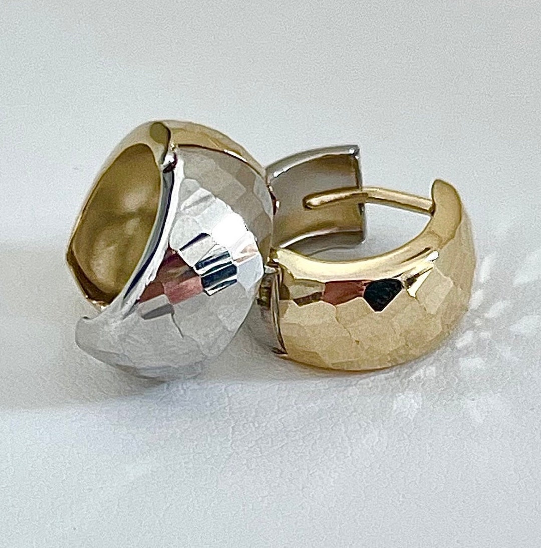 Gold Earrings For Women, 14k Gold Plated Dangle Huggie