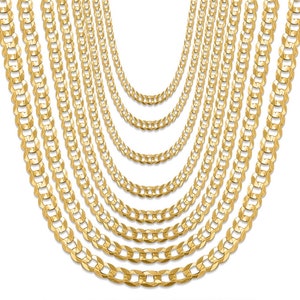 14k Cubaanse kinketting | Echt gouden Miami Cubaanse ketting | 14k geelgouden ketting | Gouden herenketting | Gouden damesketting