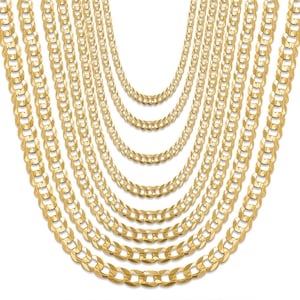 14k massief geelgouden Miami Cubaanse ketting | Massieve Cubaanse schakelketting | 14k echt gouden ketting | Miami-ketting | Gouden ketting: