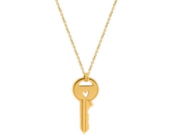 14K Yellow Gold Cubic Zirconia Mom And Daughter Heart Pendant - 117FMA