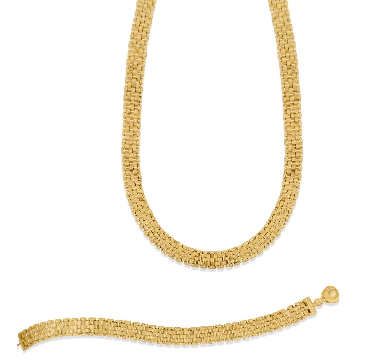14k Gold Basket Weave Chain Necklace | Panther Chain Necklace | Faceted Panther Chain | Ladies Gold Chain | 14k Thic Gold Chain