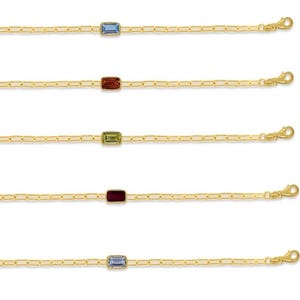 14k Gold Paperclip Bracelet | Italian Paperclip Bracelet | Rectangle Link Bracelet | Paperclip Link Chain | Gold Layering Chain Bracelet