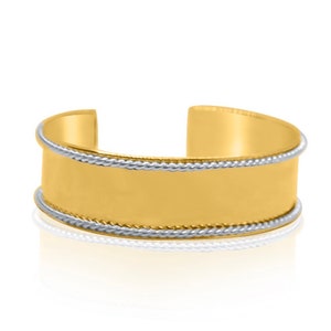 14k Real Gold Solid Gold Bangle Cuff Bracelet, Solid Gold Bangle, 14k Real Gold Cuff Bracelet 20mm 24 grams
