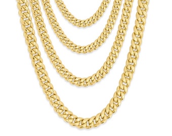 10K Gold Miami Cuban Chain | Miami Cuban Link Necklace | 10K Cuban Chain | Real Gold Chain | Cuban Curb Link Chain Necklace/Bracelet